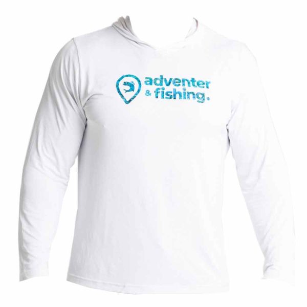 Adventer Fishing Kapucnis UV Álló Póló White-Bluefin XL