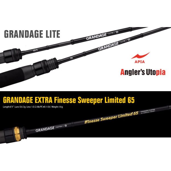 Apia Grandage Lite 65 Finesse Sweeper Limited 1,96m 0,6-3gr 2 Részes Pergető Bot