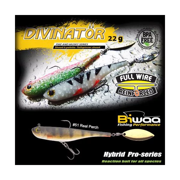 Biwaa Divinator Junior 14cm 22gr 51 Real Perch Spinnertail 1db