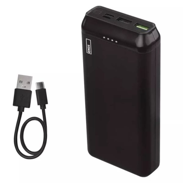 Emos Powerbank AlphaQ2 20, 20 000 mAh, 22,5 W, Fekete
