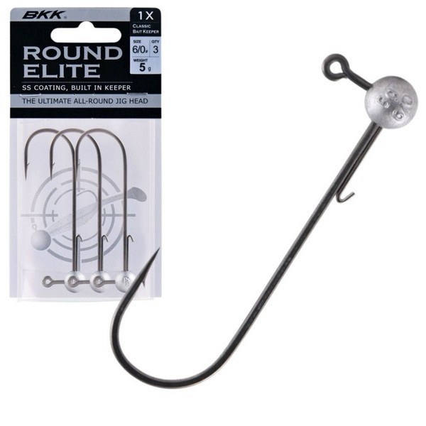 BKK Round Elite-Classic Bait Keeper 2/0 5gr Jig Fej 3db