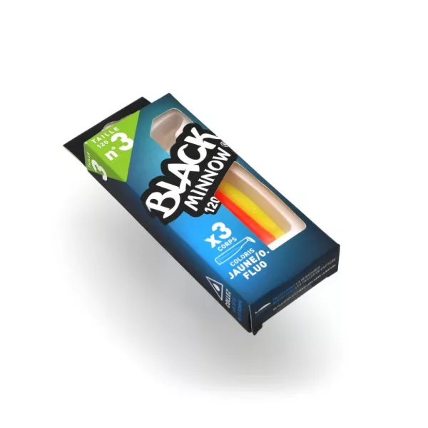 FIIISH 3db 120mm-es Black Minnow test - Narancs/sárga szín Plasztik műcsali