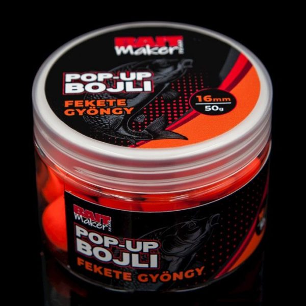 Bait Maker 16mm Fekete Gyöngy Pop Up 50gr