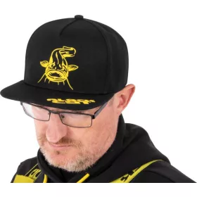 Black Cat Flat Peak Cap Fekete Baseball Sapka