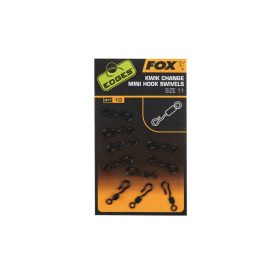 Fox Edges Kwik Change Mini Hook Swivel Mini Hook Forgókapocs 10db