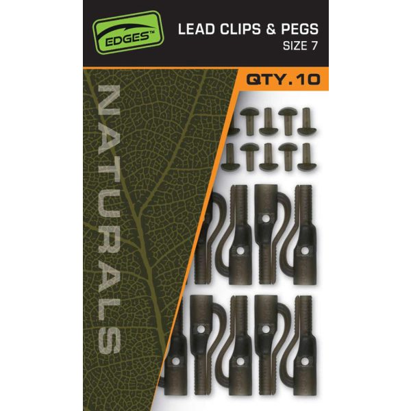 Fox Edges Naturals Size 7 Lead Clips & Pegs Ólomklipsz