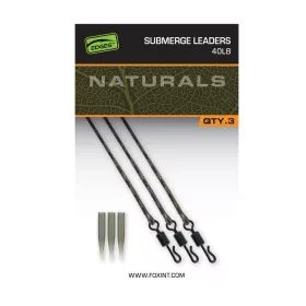   Fox Edges Naturals Submerge Leaders 40lb Ólommentes Leader 3db