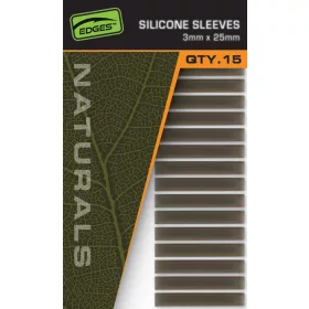 Fox Edges Naturals 3x25mm Szilikon Cső 15db