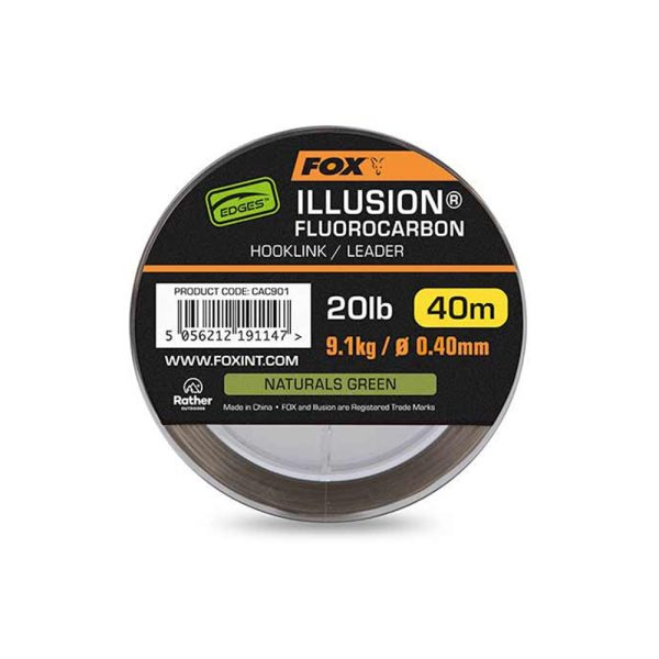 Fox Illusion Naturals Green Fluorocabon Előkezsinór 0,40mm 40m