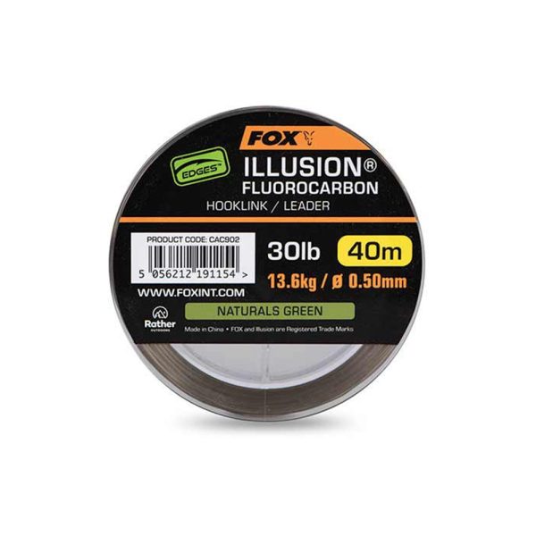 Fox Illusion Naturals Green  Fluorocabon Előkezsinór 0,50mm 40m