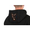 Fox Collection Hoody Fekete-Narancssárga Kapucnis Pulóver S