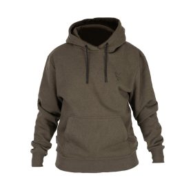 Fox Collection Hoody Zöld Fekete Kapucnis Pulóver L