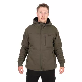   Fox Collection Sherpa Hoody Green-Black Jacket Thermo Kabát L