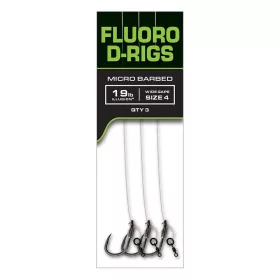   Fox Carp Ready Rigs Fluoro D Rig 6 Füles, Szakállas Előkötött Horog 3db