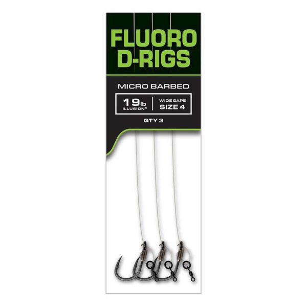 Fox Carp Ready Rigs Fluoro D Rig 6 Füles, Szakállas Előkötött Horog 3db