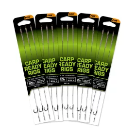   Fox Carp Ready Rigs Wide Gape 2 Füles, Szakállas Előkötött Horog