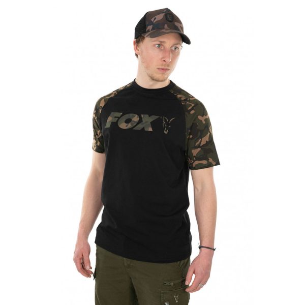 Fox Fox Black  / Camo Raglan T - M Póló