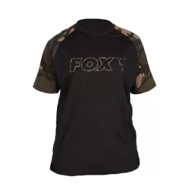 Fox Outline T-Shirt Fekete Camo Póló XL