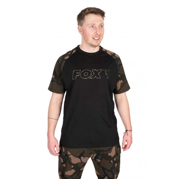 Fox Outline T-Shirt Fekete-Camo Póló 3XL