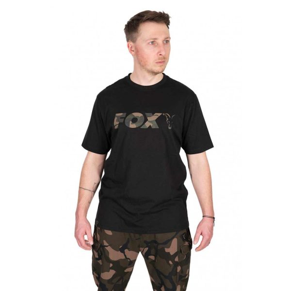 Fox Logo T-shirt Fekete-Camo Póló M