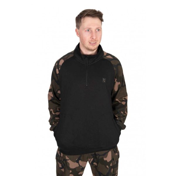 Fox LW Fekete-Camo Cipzáros Pulóver XL