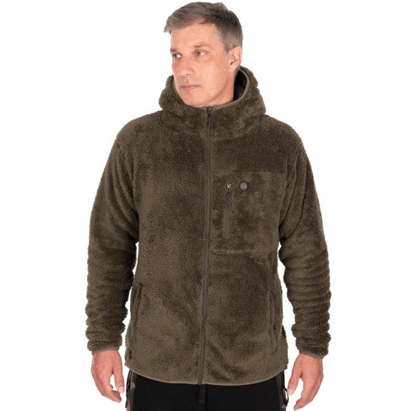 Fox Khaki HD Premium Cipzáros Teddy Jacket Kapucnis Pulóver 3XL