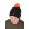 Fox Collection Bobble Hat Fekete-Narancssárga Bojtos Sapka