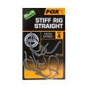 Fox EDGES™ Stiff Rig Straight - Size 8 Horog