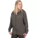 Fox WC Zipped Hoodie Cipzáros Zöld-Mályva Női Kapucnis Pulóver S