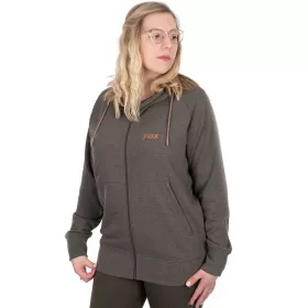   Fox WC Zipped Hoodie Cipzáros Zöld-Mályva Női Kapucnis Pulóver M
