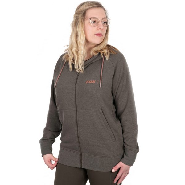 Fox WC Zipped Hoodie Cipzáros Zöld-Mályva Női Kapucnis Pulóver XL