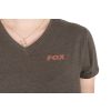 Fox WC V Neck T-Shirt Zöld-Mályva Női Póló S