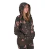 Fox Womens Zipped Camo Hoodie Női Kapucnis Pulóver L