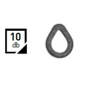   Carp Zoom CZ Tear Drop előkegyűrű, 4 mm, matt fekete, 10 db