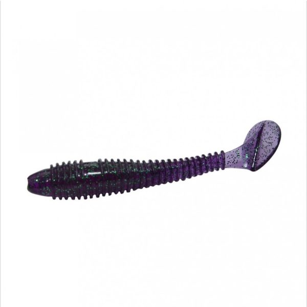 Predator Z PZ Ribbed Killer gumihal halas aromával, 9,5 cm, lila, 5 db