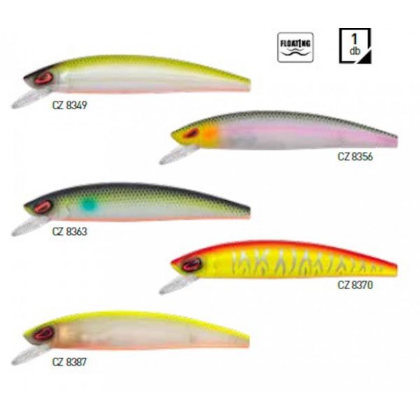 Predator Z Predator-Z Arrow Minnow wobbler, 9 cm, 9,2 g, fluo sárga, fehér, úszó