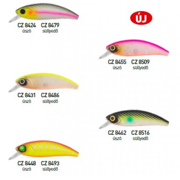 Predator Z Predator-Z Immortal Shad wobbler, 5 cm, 4 g, fekete, zöld, úszó