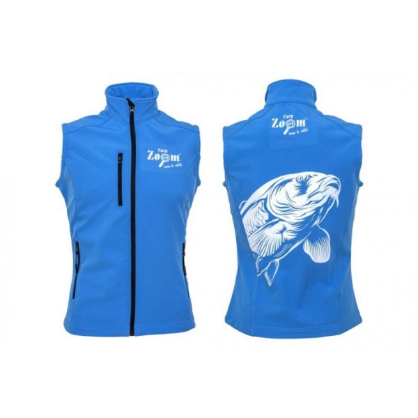 Carp Zoom CZ Női softshell mellény, Xl, világoskék