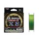 YGK G-soul X8 Upgrade PE - PE0,8(~0,148mm) 150m 8 szálas fonott, fluo zöld szín Fonott zsinór