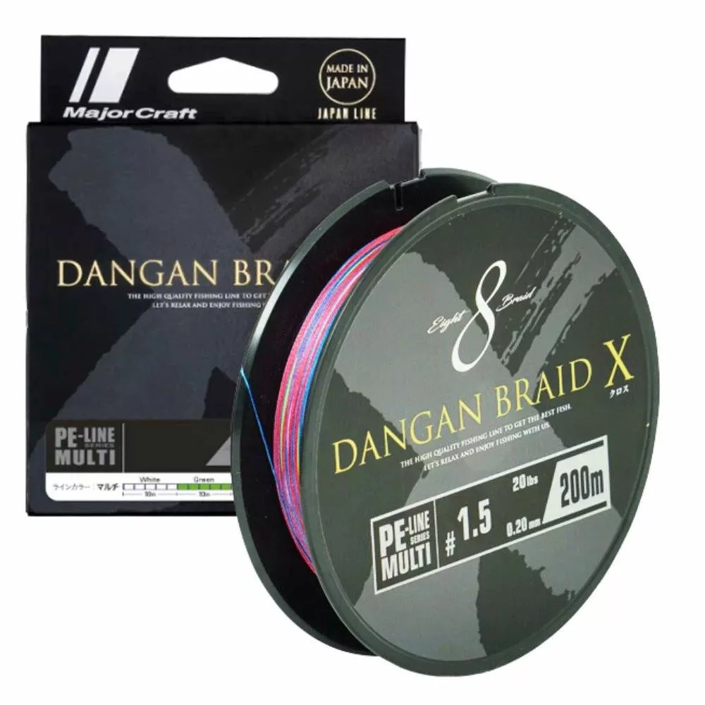 Major Craft Dangan Braid Ligne X8 200m P.E 1.2 Multi DB8-200