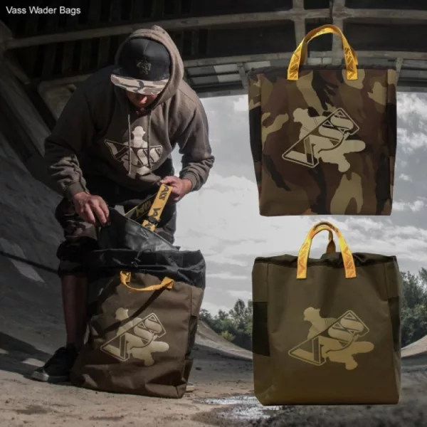Vass-Tex Wader Storage Bag Camouflage Mellescsizma Tartó Táska 23x32x38cm