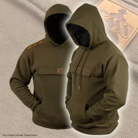 Vass-Tex Culture Fishing Khaki Green Kapucnis Pulóver S