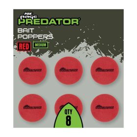   Fox Rage Predator Bait Poppers Közepes Piros Csali Kiemelő 8db