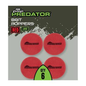 Fox Rage Predator Bait Poppers Nagy Piros Csali Kiemelő 6db