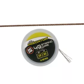   Fox Rage Predator 49-S Coated Steel Wire 10m 29kg Acélhuzal Krimpelő Csővel
