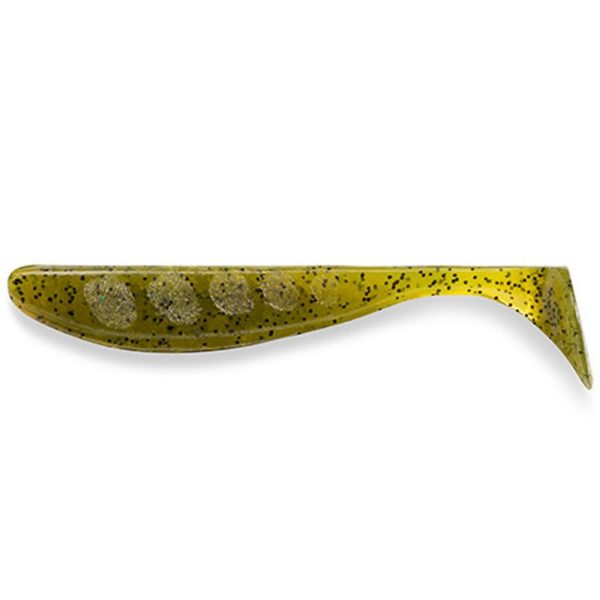 FISHUP Wizzle Shad 3" (8pcs.), #074 - Green Pumpkin Seed Plasztik műcsali