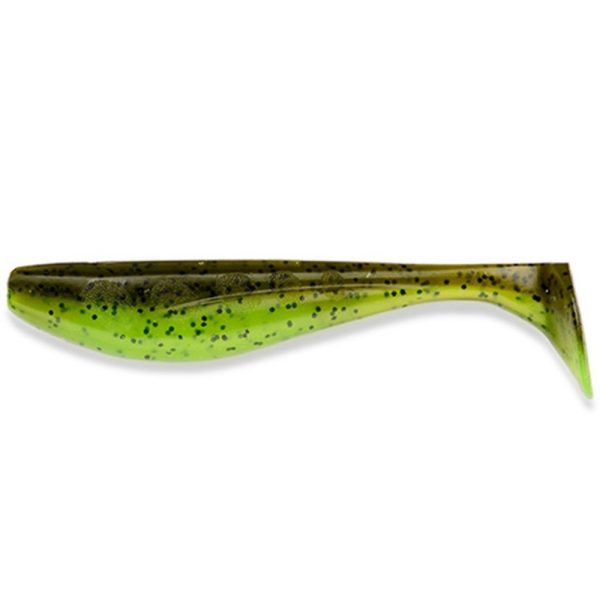 FISHUP Wizzle Shad 3" (8pcs.), #204 - Green Pumpkin/Chartreuse Plasztik műcsali