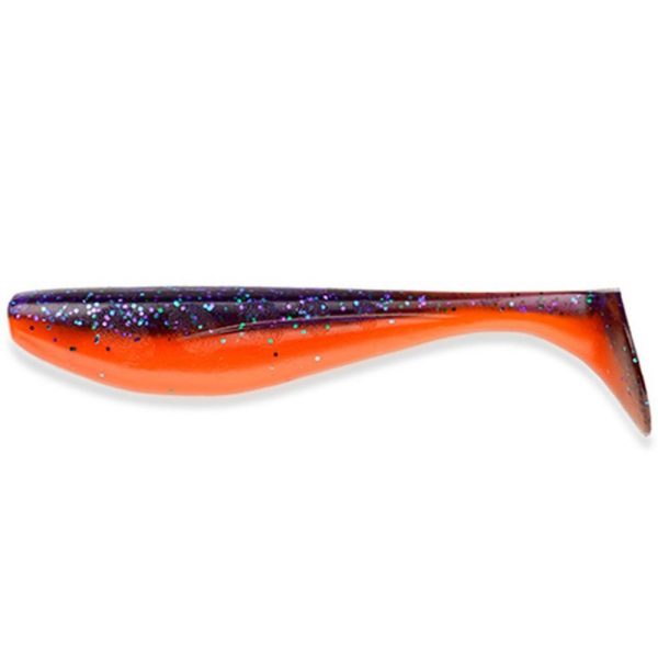 FISHUP Wizzle Shad 3" (8pcs.), #207 - Dark Violet/Orange Plasztik műcsali