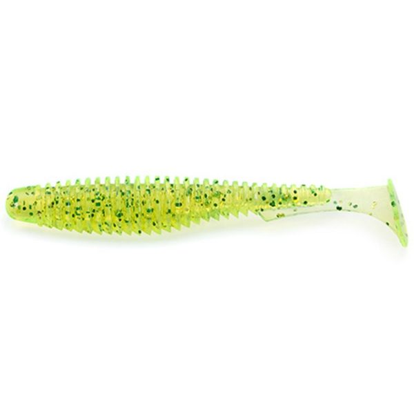 FISHUP U-Shad 2.5" (9pcs.), #026 - Flo Chartreuse/Green Plasztik műcsali