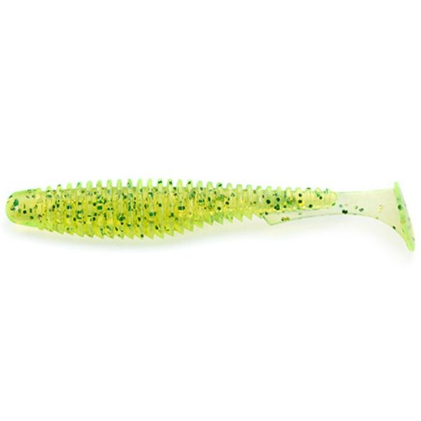 FISHUP U-Shad 3" (9pcs.), #026 - Flo Chartreuse/Green Plasztik műcsali